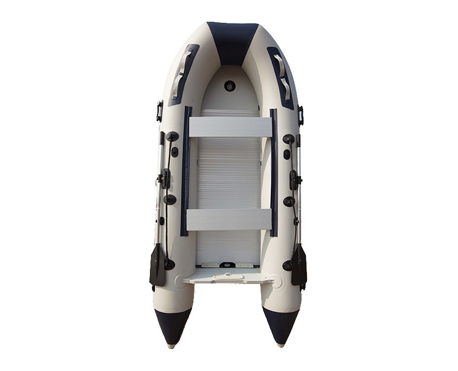 Fishing Boat Aluminum - Barco inflable plegable con suelo de